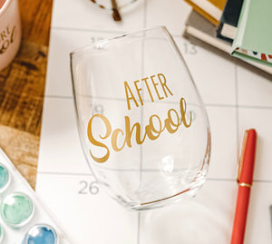 Before School/After School Mug and Wine glass set - Teacher Appreciation Gift Box